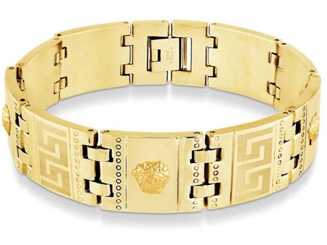 18k gold versace bracelet|versace bracelets men's.